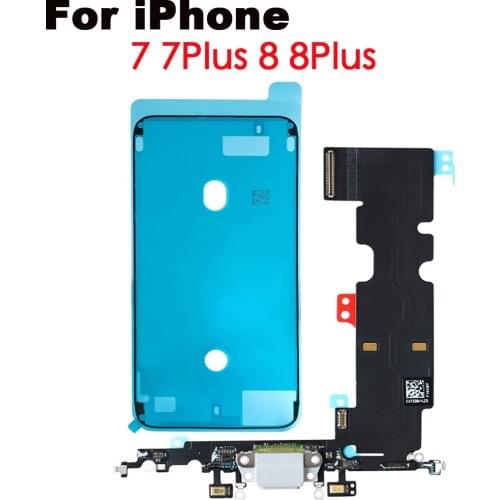 Charging Port USB Dock Connector With Microphone Flex Cable Replacement for iPhone 7 7Plus 8G 8 Plus LCD Screen Adhesive Tape
