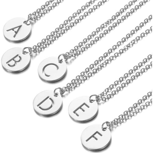 Todorova Stainless Steel A-Z 26 Letter Alphabet Pendant Necklace Gold Chain Initial Necklaces For Women Jewelry Dropshipping