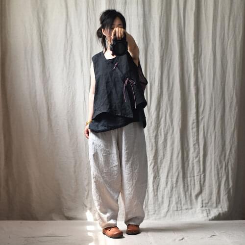 Women Loose Summer Autumn Patchwork Vests Waistcoat Female Sleeveless Coat Outerwear Irregular Length Vest 2020