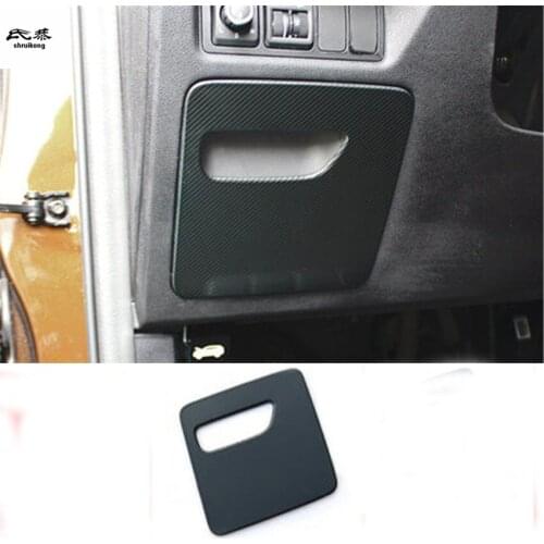 1PC Car Sticker Stainless Steel Carbon Fiber Grain Driver Side Glove Box Decoration Cover for 2016 2017 2018 Geely Atlas