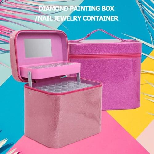 126 Bottles Diamond Embroidery Beads Nail Art Jewelry Case Organizer Accessories Beads Storage Tools Durable Storage Box