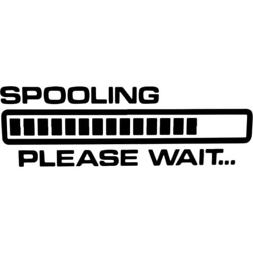 15*4.8cm Spooling Please Wait Funny Car Window Bumper Novelty JDM Drift Vinyl Decal Sticker Car Sticker