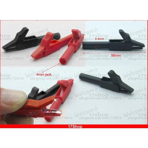 2PCS 2 Use test Alligator clip Pliers for 4mm BANANA Multimeter pen test probes
