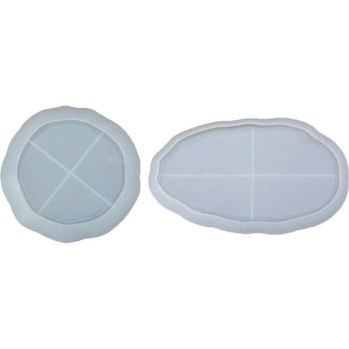 2Pcs DIY Ashtray Tray Epoxy Resin Molds Silicone Mould Jewellery Plate Fruit Dish Handmade Crafts Supplies Making Tools