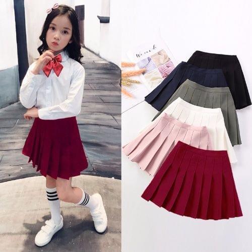 2020 New summer girl mini Skirt baby children kids casual Dance Solid color skirt