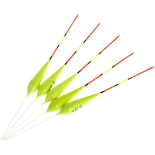 5 Pcs/set Fishing Float Small Fish Ice Fishing Carp Trout Fluorescent Shallow Water Shaft Wood Floats Stick Tackle Accessories