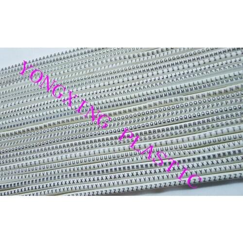 520PCS/lot EC-3 6mm2 cable marker digital number ABCDEFGHIJKLMNOPQRSTUVWXYZ each 50PCS