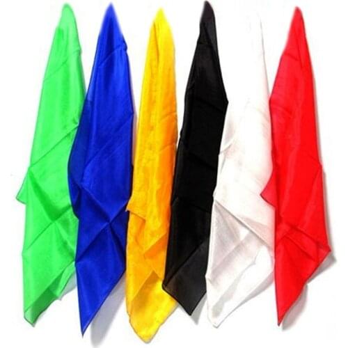 6pcs Magic Silk 45*45cm Magician Scarf Multicolor ultra-thin Scarves Magic Tricks Stage Magic Props