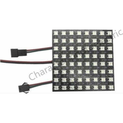 8*8 16*16 8*32 WS2812 WS2812B 5050 RGB Full Color Flexible Pixel Panel 64 256 LEDs 5V DC display panel Combination of the screen