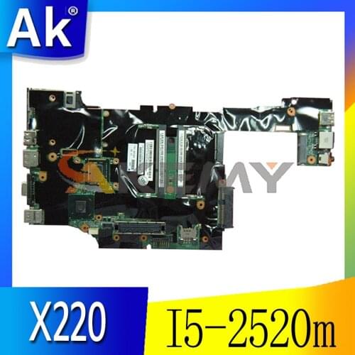 Akemy Suitable For Lenovo ThinkPad X220 X220I Laptop Motherboard FRU 04Y1825 04Y1806 04Y1824 04Y1822 CPU I5 2520m Work