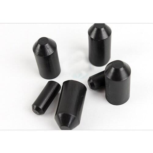 Free shipping 30pc black Insulating cap Cable heat shrink cap quality Cable head size option