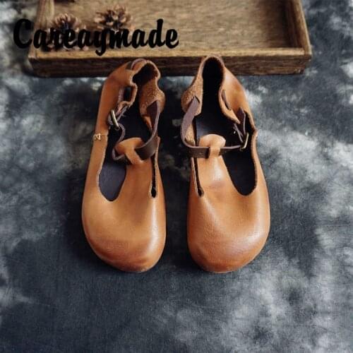 Careaymade-Hotsale,Japanese-Style College-Style Womens Shoes,Hand-Painted Leather Retro Literary Top Layer Leather Shoes
