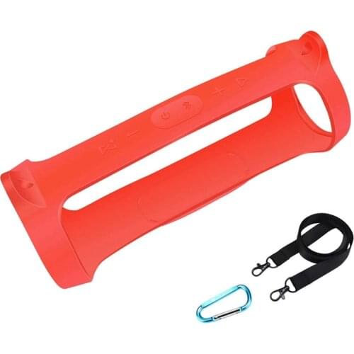 Carrying Case for JBL Charge 4 Speaker Durable Silicone Extra Carabiner and String Offered for Easy Carrying