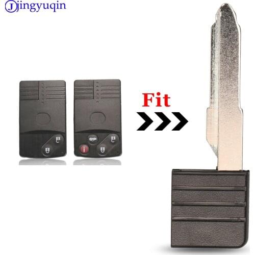 Jingyuqin Replacement Remote Car Smart Key Insert Uncut Blade Blank For Mazda 6 2006 - 2007 RX-8 2004-2011 MX-5 Miata 2006-2008