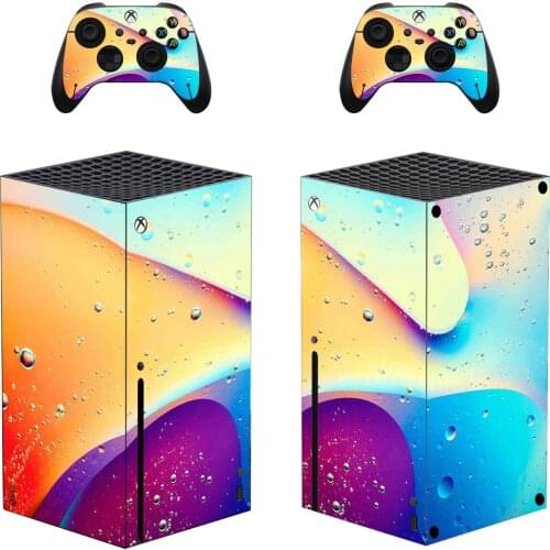 Water Drop Style Xbox Series X Skin Sticker for Console & 2 Controllers Decal Vinyl Protective Skins Style 1