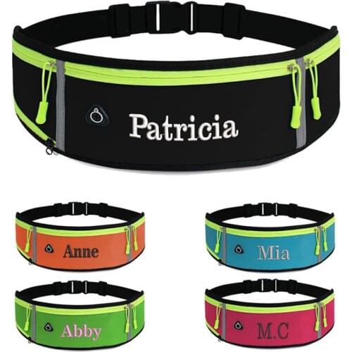 Personalized Running Fanny Pack,Waist Pack Bag for Hiking Fitness Cycling Workout Gym Reflective Runners Belt Jogging Pocket