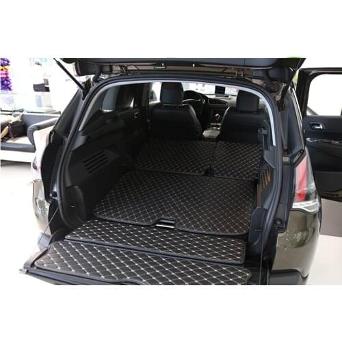 Customized full covered car trunk mats for Peugeot 3008 waterproof durable boot carpets cargo liner rugs