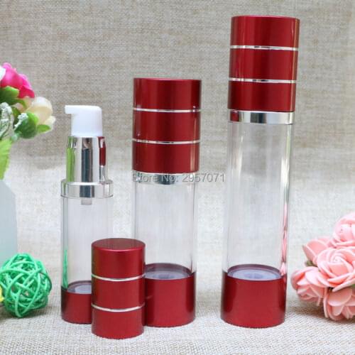 15ml 30ml 50ml Makeup Liquid Foundation Empty Airless Plastic Bottles Travel Containers for Shampoo Serums Creams 100pcs/lot DHL