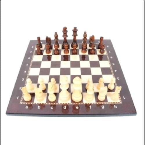 Luxury Chess Set Wooden Figure Medieval With High Quality Chessboard Pieces Magnetic Board Game Szachy Checker Walnut Wood Clock