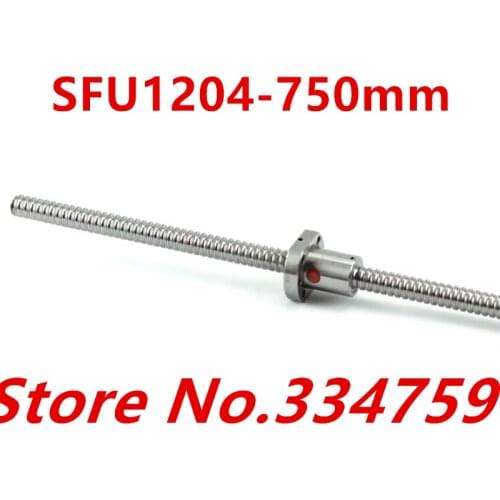 No end machined SFU1204 750mm Ball Srew RM1204 L750mm Ballscrews +1pc 1204 ball nut CNC parts