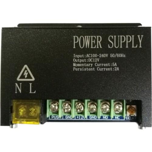 Door Access Control system Switch Power Supply 100-240 wide volage input 12V2A power output 0~15S Unlocking time adjustment
