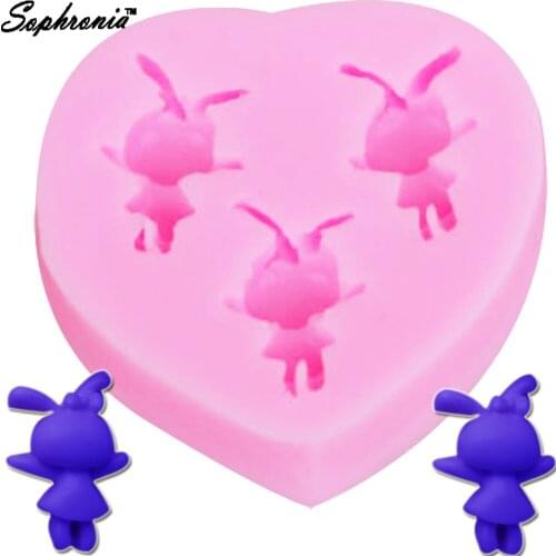 Sophronia Rabbit 1pcs Shape UV Resin Jewelry Silicone Mold Expoxy Mold Jewelry Making DIY Craft m611