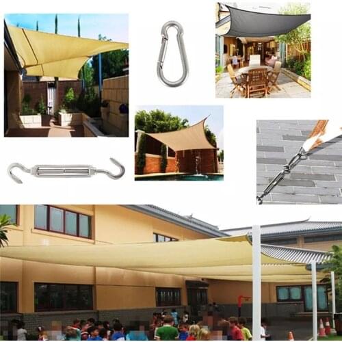 Stainless Steel Sunshade Sail Accessories Strong Load-bearing Hardware Kit Screw Hook Awning Fixing Garden Accessories