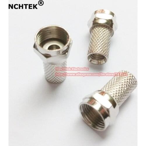 NCHTEK Twist-On RG59 F TV Connector F connectors Twist on Connection For Satellite boxes RG59/Free shipping/50PCS