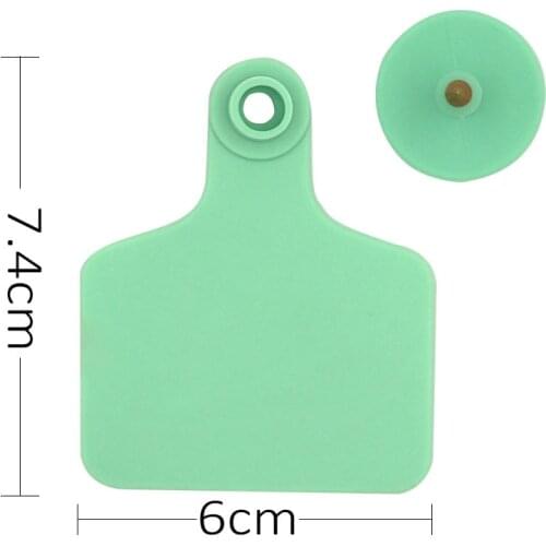 100PC Livestock Cow Cattle TPU Ear Tag Signs Without Word Ear Tags Typing Copper Head Earrings Farm Animal Identification Card