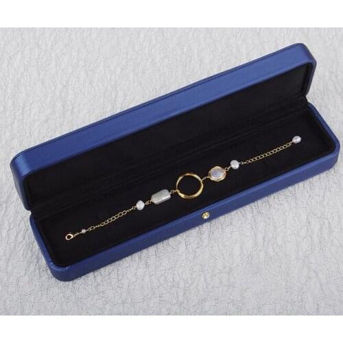 Jewelry Hand woven 14k Note gold 100% Natural freshwater Baroque Pearl bracelet for women