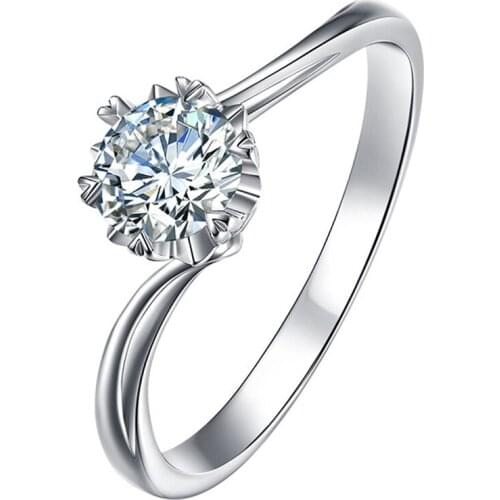 Snowflake Style Luxury Diamond Rings for Women S925 Sterling Silver Exquisite Graceful Engagement Wedding Party Couple Jewelry