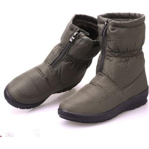 Winter Womens Thermal Waterproof Snow Boots Outdoor Climbing Skiing Riding Thicken Fleece Warm Antiskid Lightweight Cotton Shoes