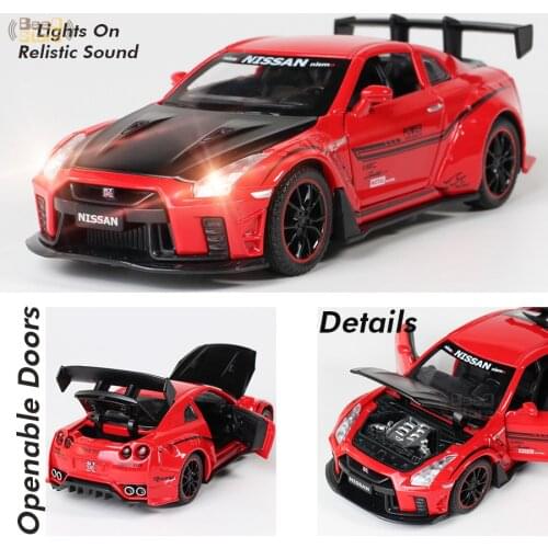 Alloy Car 1:32 NISSAN GTR R35 Wide Body Race Alloy Car Model Diecasts Vehicles Refit Racing Toy Cars Kid Toys Children Boy Toy