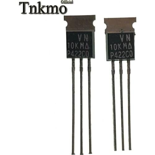 10PCS VN10KM TO-92 VN10K TO92 VN10 10KM 10 With heat sink triode N-channel MOS field effect transistor New and original