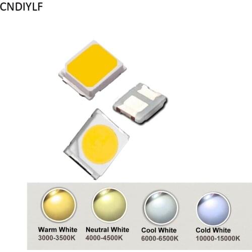 200PCS SMD 2835 LED Diodes White 2835 SMD LEDs Diode Chip Lamp Beads Bright Diodos 0.2W 24-28LM SMD LED Diod