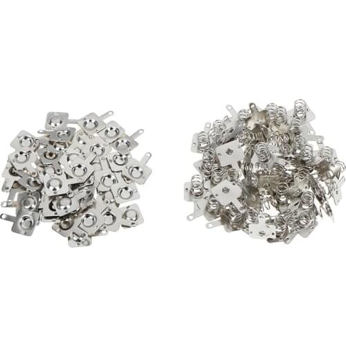 100pcs/50pairs Battery Battery Shrapnel AA Or AAA Battery Spring 7 No. Positive And Negative Contact Pieces