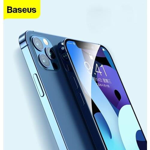 Baseus 2PCS Screen Protector Tempered Glass For iPhone 12 Pro Max 0.23mm Anti Peep Full Cover Protective Glass For iPhone12 Mini