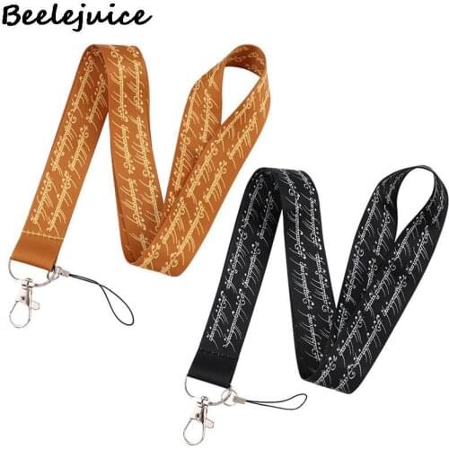 24pcs Magic Ring Lanyard Keys Phone Holder Funny Neck Strap With Keyring ID Card DIY webbings ribbons Hang Rope Decorations