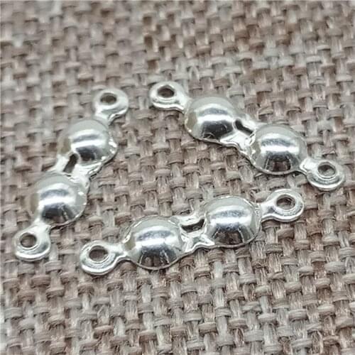 925 Sterling Silver End Tip Cover Bead Clamshells Fold Over Crimp Beads