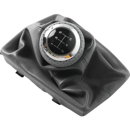 5 Speed Car Manual Gear Shift Knob Gaiter Boot Cover PU Leather Lever Shifter For- A4 S4 B8 8K/ A5 8T/ Q5 8R S-Line