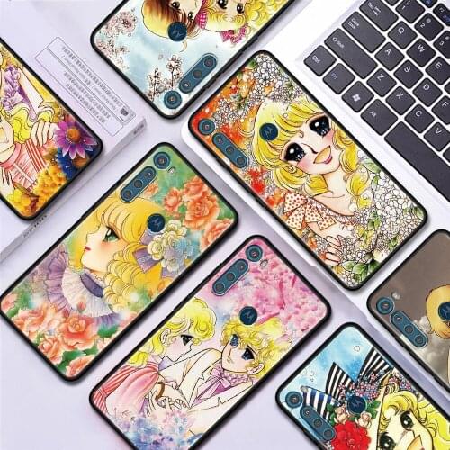 Anime Manga Candy Case for Motorola One Fusion G9 Play G8 Power Lite Edge E6s G30 Black Phone Cover Hyper G Stylus 5G Plus