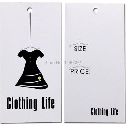 Free shipping customized clothing hang tag/printed paper tags/garment tag printing/dress printed labels 1000 pcs a lot