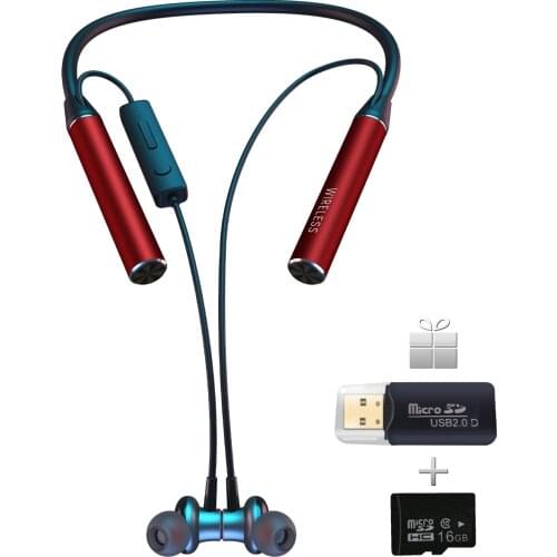Neckbands Wireless Earbuds 5.1 Foldable Bluetooth Headphones With TF Card 9D Noise Reduction Waterproof for Sports Headphones