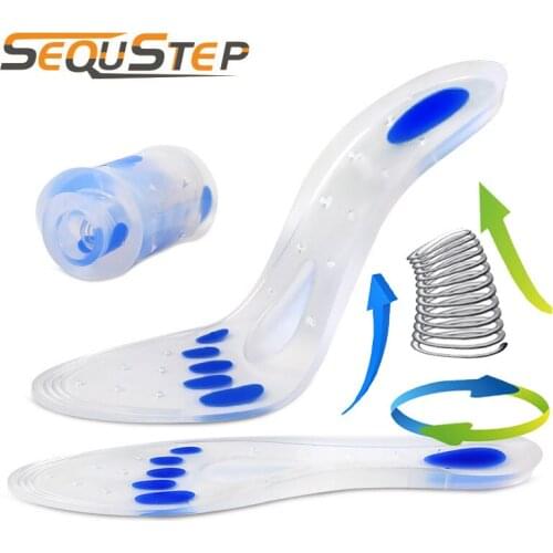 Sequstep Meidical Silicone Heel Spur Cushionning Pad Massage Insole for Plantar Fasciitis Pain Relief Foot Care For Fragile Feet