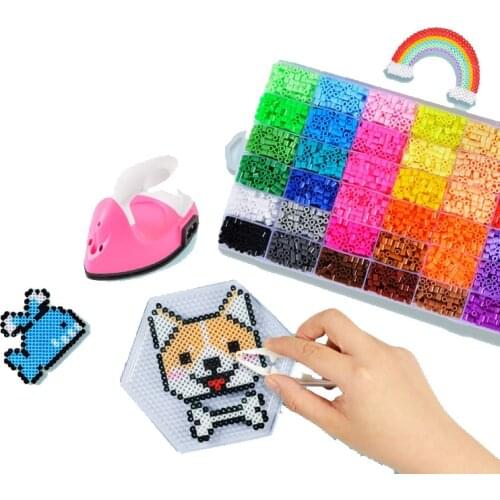 JINLETONG Hama Beads 5mm include tool Pegboard Perler beads Kids Education Diy Fuse Bead Jigsaw Puzzle 3D For Children abalorios