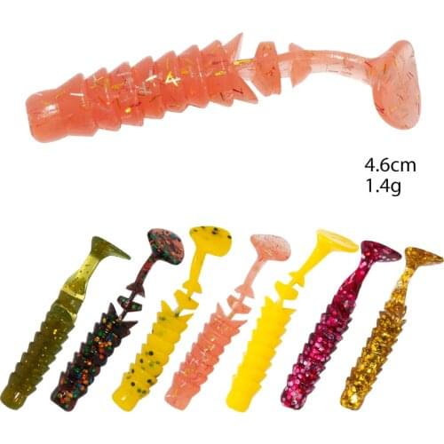 Baby Crappie Bass Bait Paddle Tail 4.5cm 1.8 inches 1.3g Swimbaits Soft Plastic Fishing Lures Swim Baits Panfish Grub Lure
