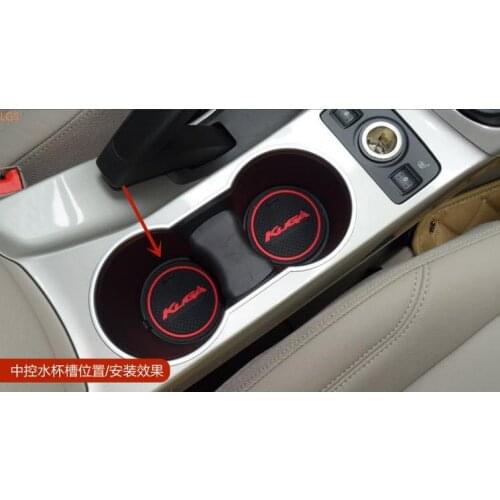 For Ford Kuga 2013-2019 door slot mat water coaster armrest box storage slot mat anti-scratch protection decoration Car styling