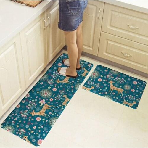 Flannel Printed Kitchen Mat Bath Carpet Floor Mat Home Entrance Doormat Tapete Absorbent Bed Living Room Floor Mats Modern Rug