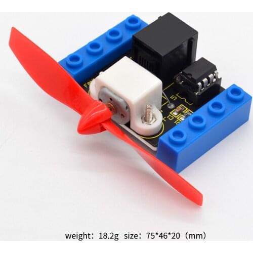 Kidsbits Building Blocks L9110 Motor Drive Fan Propell Module Fire Extinguishing Robot For Arduino STEM Programming Education