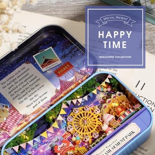 Box Theatre Dollhouse Furniture Miniature Toy DIY miniature Doll house Furnitures Casa Toys for Children Birthday Gift